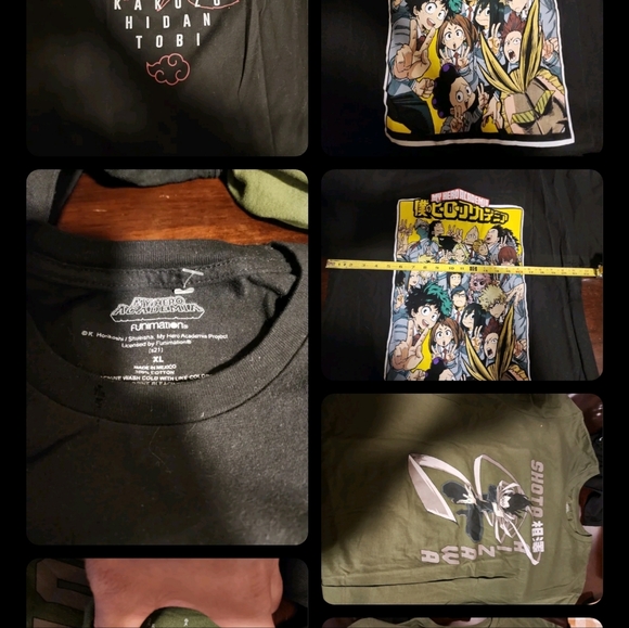 Lot Of Anime Shonen Jump Shirts black clover, naruto akatsuki, bleach,MHA Unisex - Picture 4 of 8